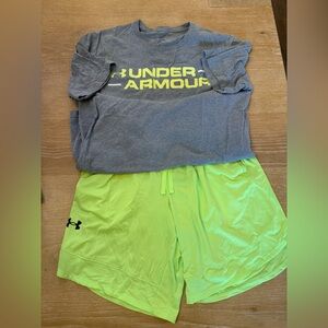UA boys SZ Medium Tshirt and Shorts Set.